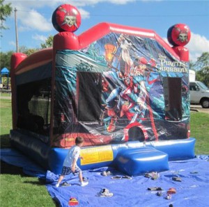 The bounce house was also a hit